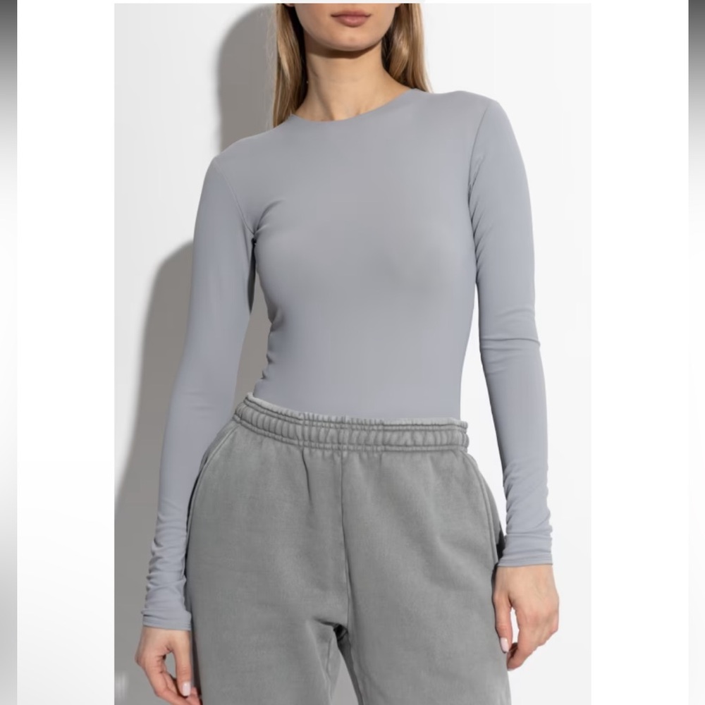 NWT Entire Studios gray long sleeve bodysuit